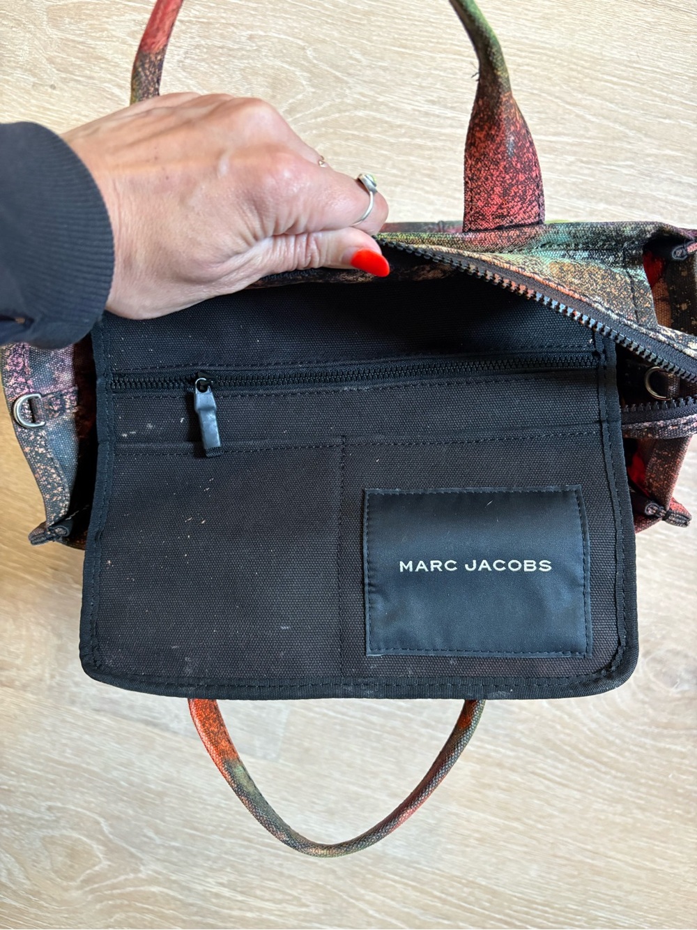 Medium Marc Jacobs Neon Rainbow Splatter The Tote Bag - Picture 9 of 9